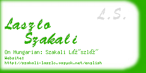 laszlo szakali business card